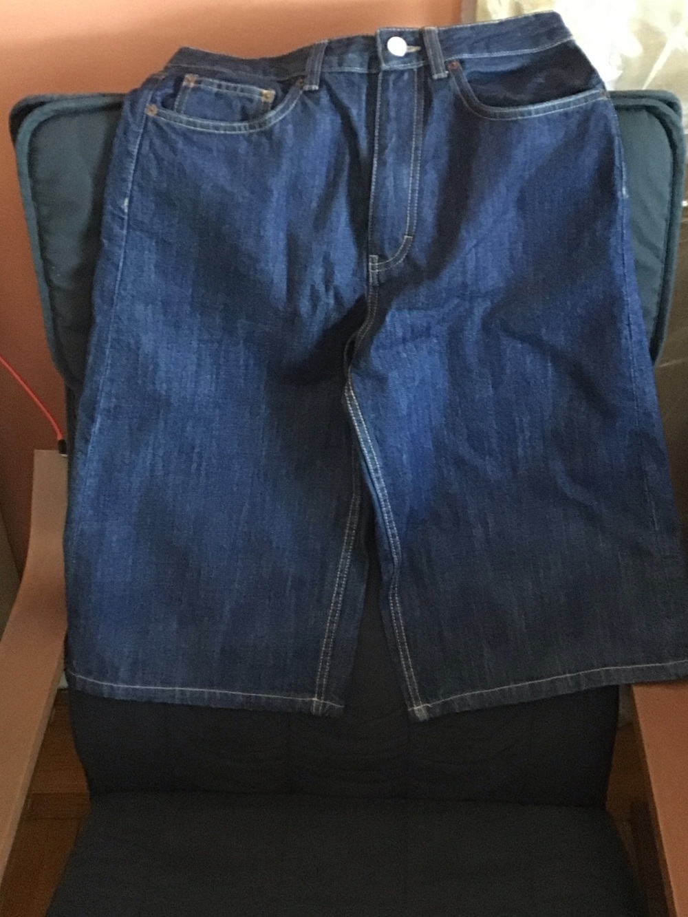 Denim Mid-rise Jorts with 5 pockets